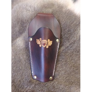 Pouch - Leather Secateurs Holster - Oak Leaves and Acorns Design